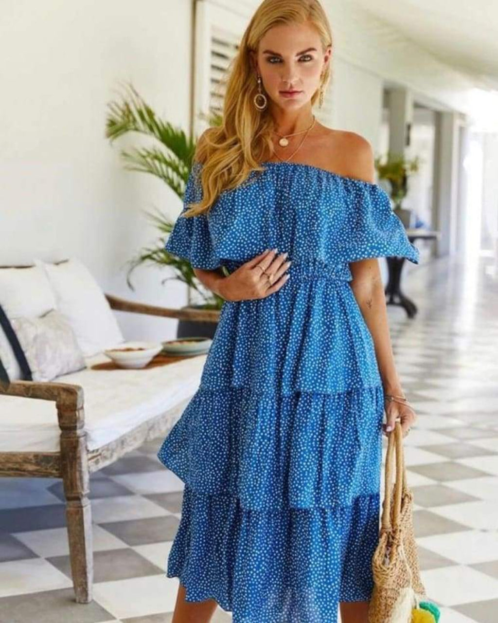 Juliet Blue Midi Dress