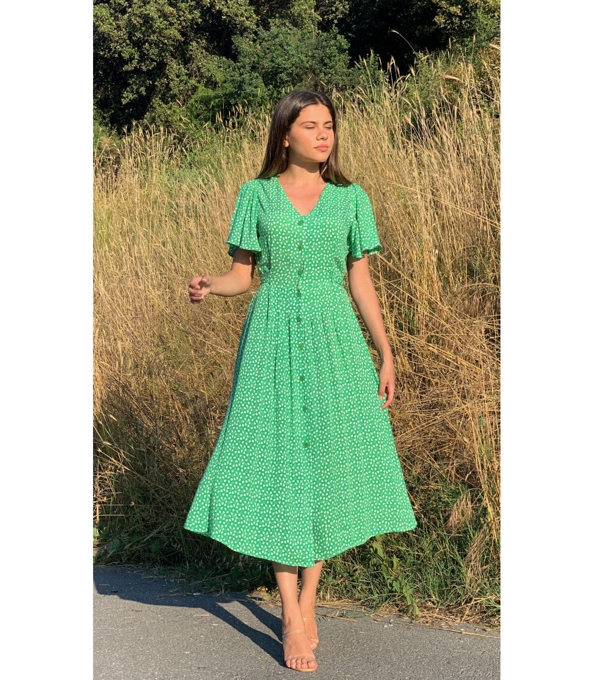 Loreta Green Dress